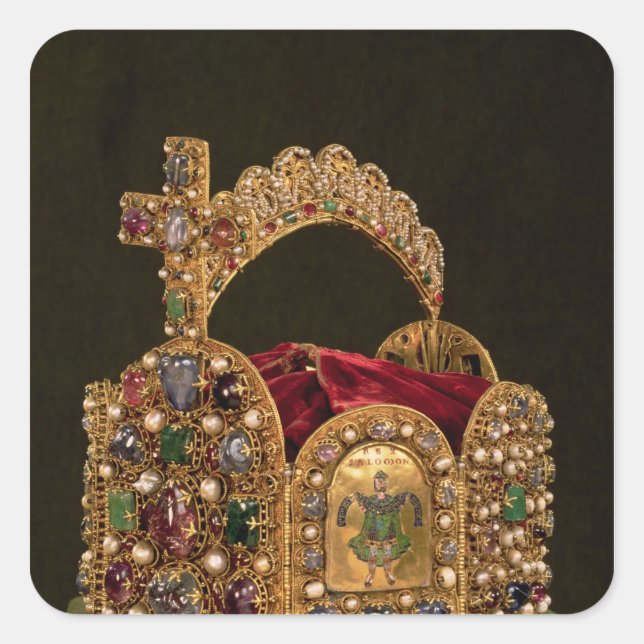 Sticker Carré Couronne impériale faite pour le couronnement d'Ot (Devant)