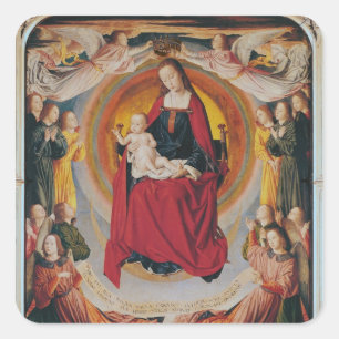 Sticker Carré Couronnement de la Vierge, panneau de centre