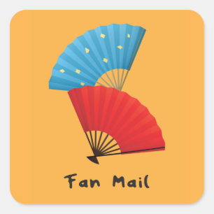 Sticker Carré Courrier de fans jeu de mots avec correspondance d