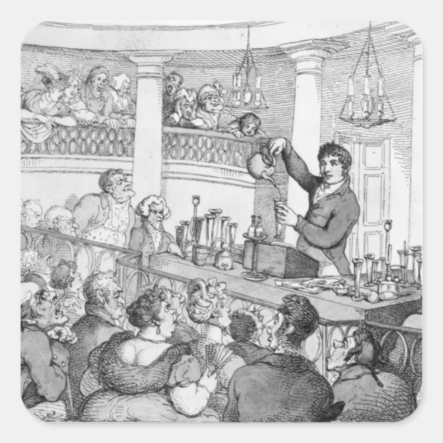 Sticker Carré Cours de chimie, c.1809 (Devant)