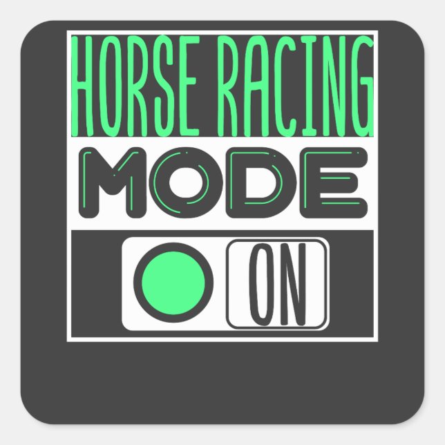 Sticker Carré Course à cheval (Devant)