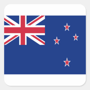 Sticker Carré Coût bas ! Drapeau de la Nouvelle Zélande