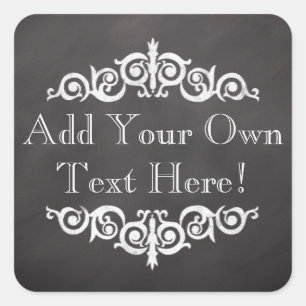 Sticker Carré Coutume vintage rustique de tableau personnalisée