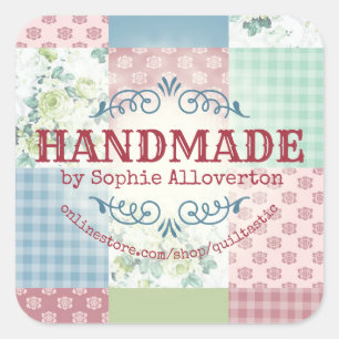 Sticker Carré couture à couture de courtepointe en patchwork ro