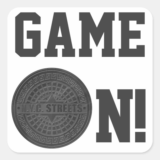 Sticker Carré Couvercles de trou en marbre noir (Devant)