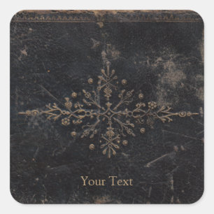 Sticker Carré Couverture de livre vintage Fleur-de-lis