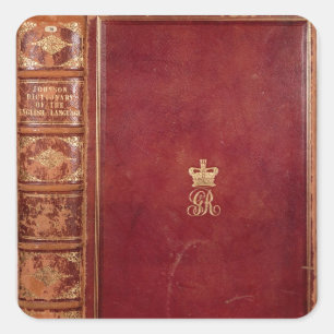 Sticker Carré Couverture frontale du dictionnaire Johnson
