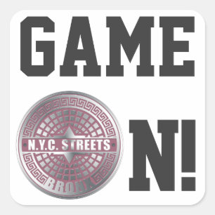 Sticker Carré Couvertures de trou d'homme Bronx