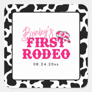 Sticker Carré Cowgirl Disco Rose Premier Rodéo