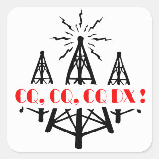 STICKER CARRÉ CQ DX