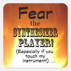 Sticker Carré Craignez l'Autocollant Carré du synthétiseur Playe