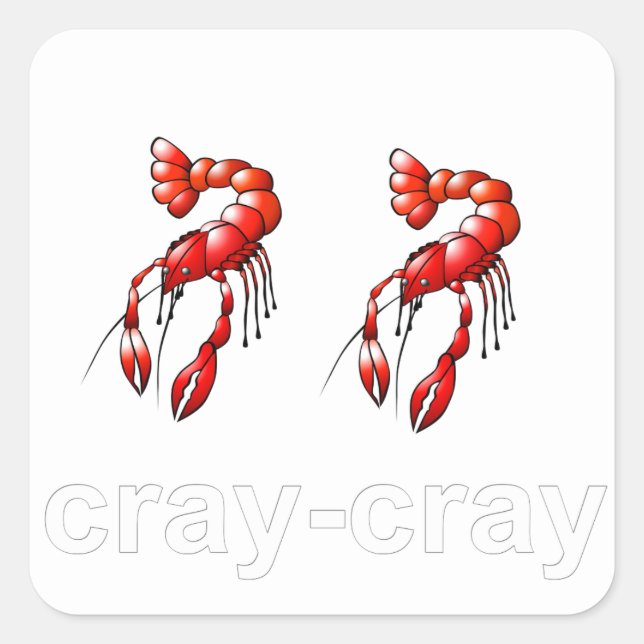 Sticker Carré Cray Cray (Devant)