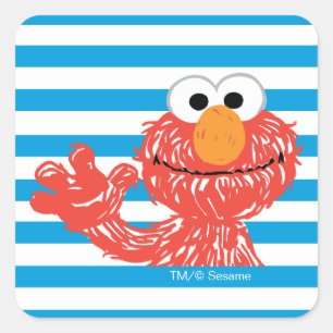 Sticker Carré Crayon Elmo motif rayé