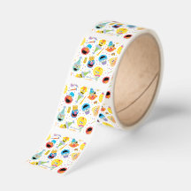 Crayon Sesame Pals Party Pattern