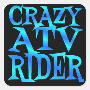 Sticker Carré Crazy ATV Rider