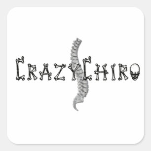 Sticker Carré Crazy Chiro - Révolution en Chiropratique
