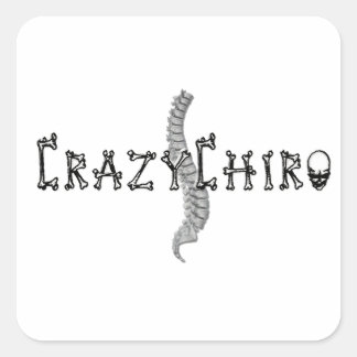 Sticker Carré Crazy Chiro - Révolution en Chiropratique