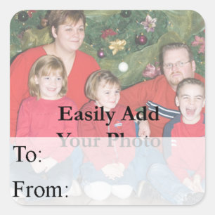 Sticker Carré Create Your Own Custom Christmas Gift Tag