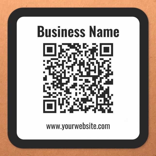 Sticker Carré Create Your Own QR Code | Transperant (Créateur téléchargé)