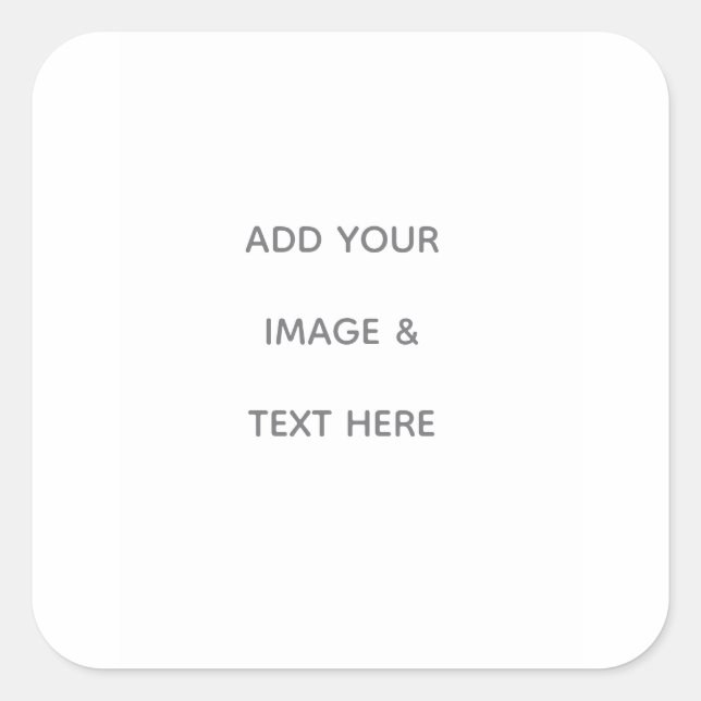 Sticker Carré Create Your Own white  (Devant)