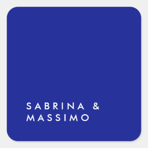 Sticker Carré Créatif Simple Uni Bleu Phthalo Tendance
