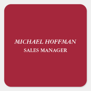 Sticker Carré Creative Carmine rouge minimaliste classique itali