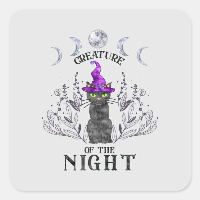 Sticker Carré Créature de la nuit (Devant)