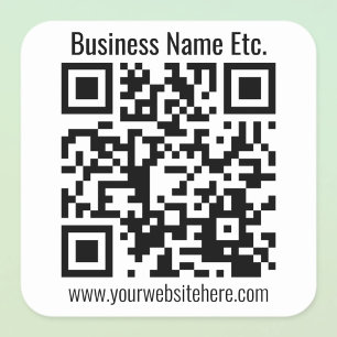 Sticker Carré CRÉER INSTANTANÉMENT UN Code QR SCANNABLE