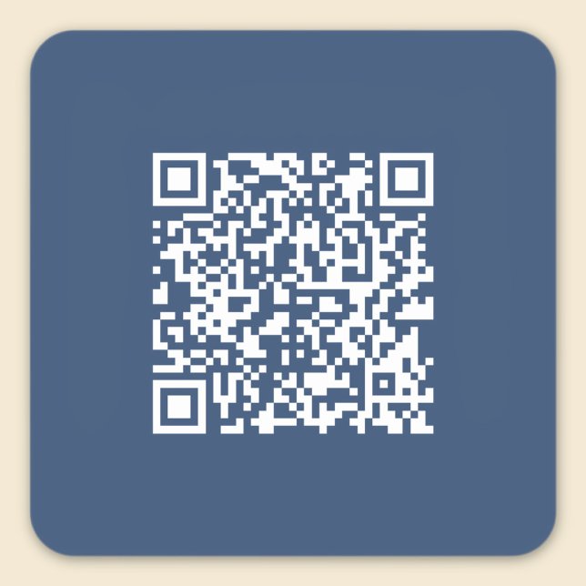 Sticker Carré Créer un code QR analysable | Bleu de marine (Créateur téléchargé)