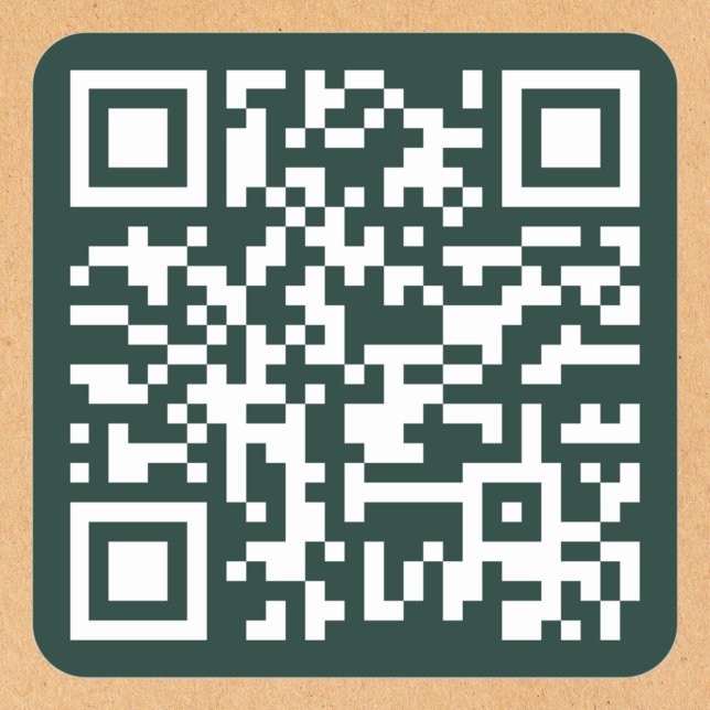 Sticker Carré Créer un code QR d'adresse URL de site Web d'entre (Create Custom Business Website Address URL QR Code Square Sticker)