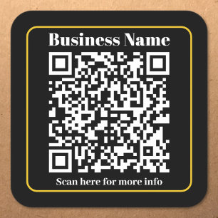 Sticker Carré Créer un code QR d'entreprise scannable instantané