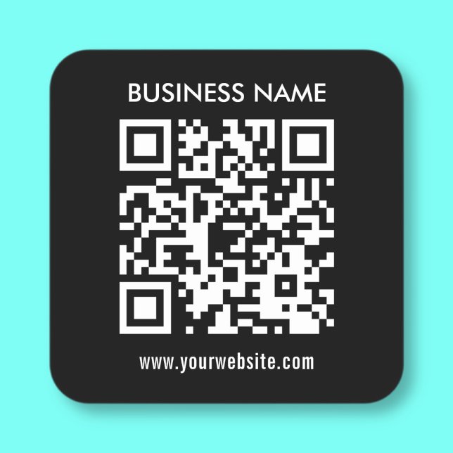 Sticker Carré Créer un code QR instantanément | Design simple mo (Créateur téléchargé)