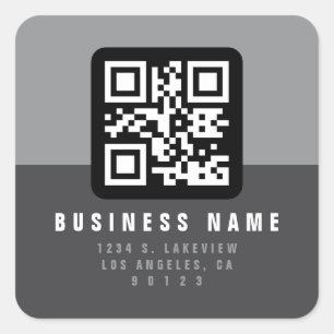 Sticker Carré Créer un code QR scannable   Adresse de retour mod
