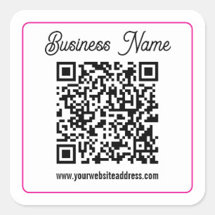 Sticker Carré Créez instantanément un code QR scannable pour vot