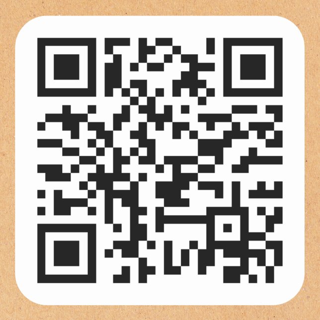 Sticker Carré Créez Votre Propre Adresse URL de Site Web en Code (Create Your Own Custom QR Code Website Address URL Square Sticker)