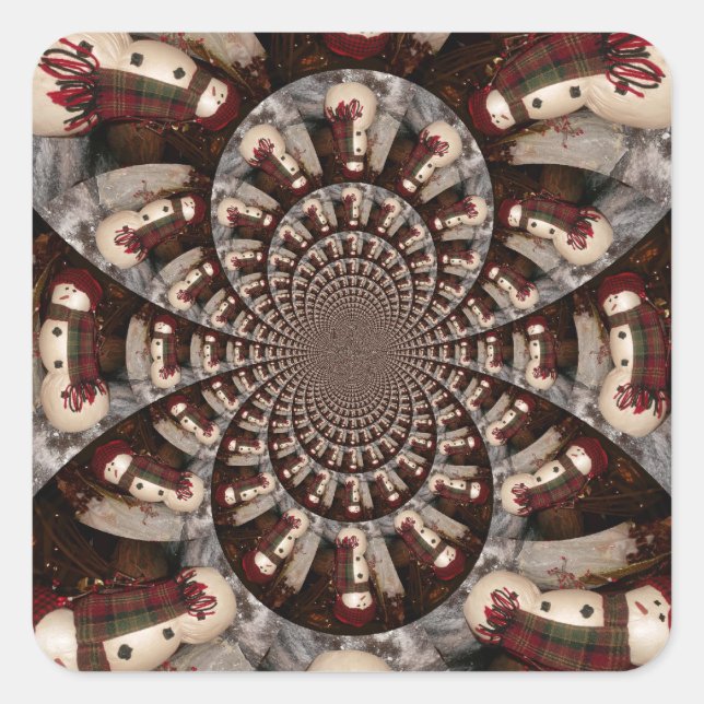 Sticker Carré Créez votre propre bonhomme de neige Extraordinair (Devant)