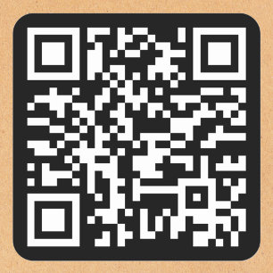 Sticker Carré Créez Votre Propre Code QR de Site Web d'Entrepris