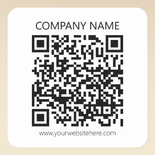 Sticker Carré Créez votre propre code QR Noir et Blanc
