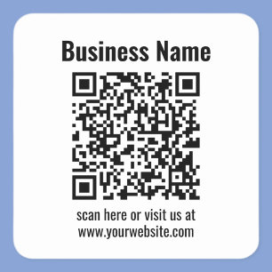 Sticker Carré Créez votre propre code QR Transparent