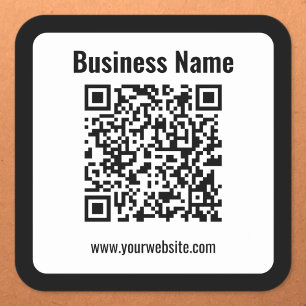 Sticker Carré Créez votre propre code QR Transparent