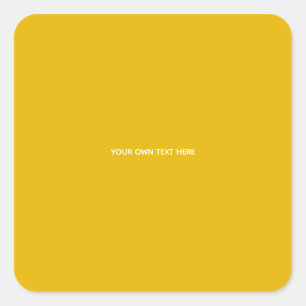 Sticker Carré Créez Votre Propre Conception Personnalisée Jaune