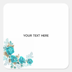Sticker Carré Créez Votre Propre Élégant Blanc