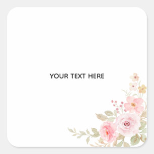 Sticker Carré Créez Votre Propre Floral 