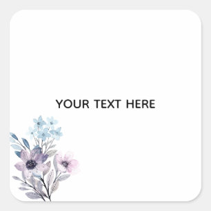 Sticker Carré Créez Votre Propre Floral 