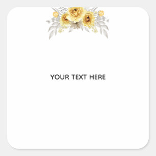 Sticker Carré Créez votre propre floral 