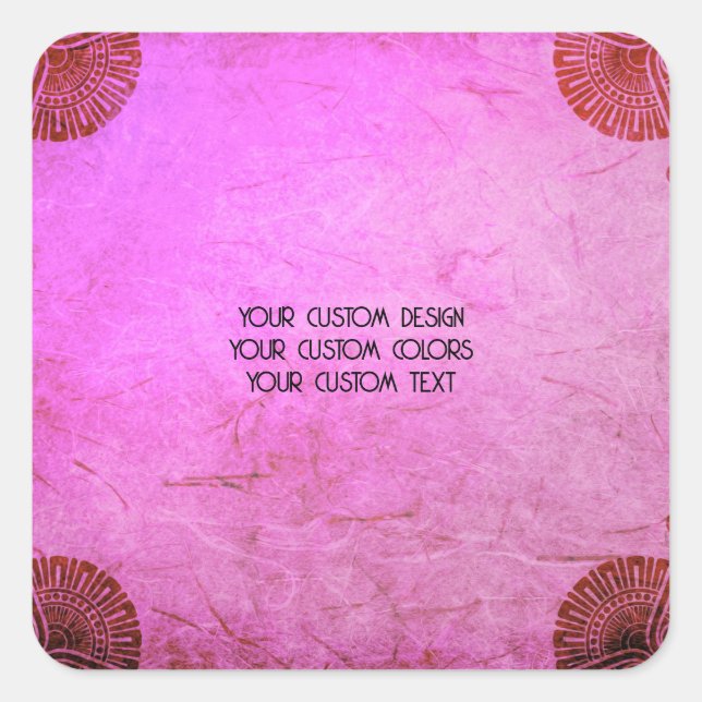 Sticker Carré Créez votre propre personnalisation personnalisée (Devant)