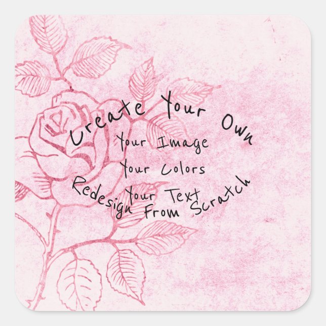 Sticker Carré Créez Votre Propre Personnalisé (Devant)