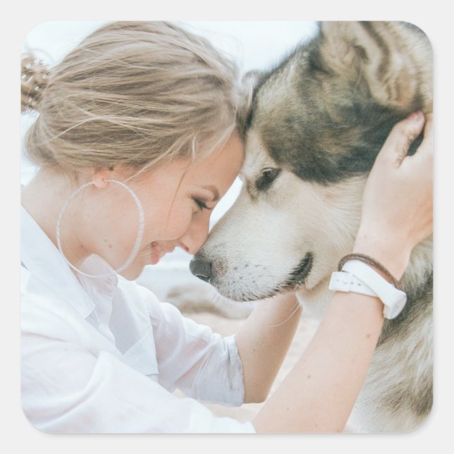 Sticker Carré Créez votre propre photo (Devant)