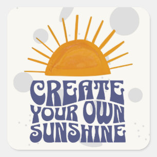 Sticker Carré Créez votre propre soleil