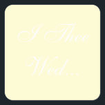 Sticker Carré Crème des invitations de mariage<br><div class="desc">Couleur Matching Cream Designer Mariage Cream and White Invitation Envelope Seals - Les experts en planification Mariage essaient habituellement de déchiffrer : qui a les plus beaux phoques mariages? Ces beaux et personnalisés Stickers Mariage Cream et Enveloppe Invitation blanche sont l'accessoire parfait pour les cartes postales de mariage personnalisées en...</div>